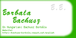 borbala bachusz business card